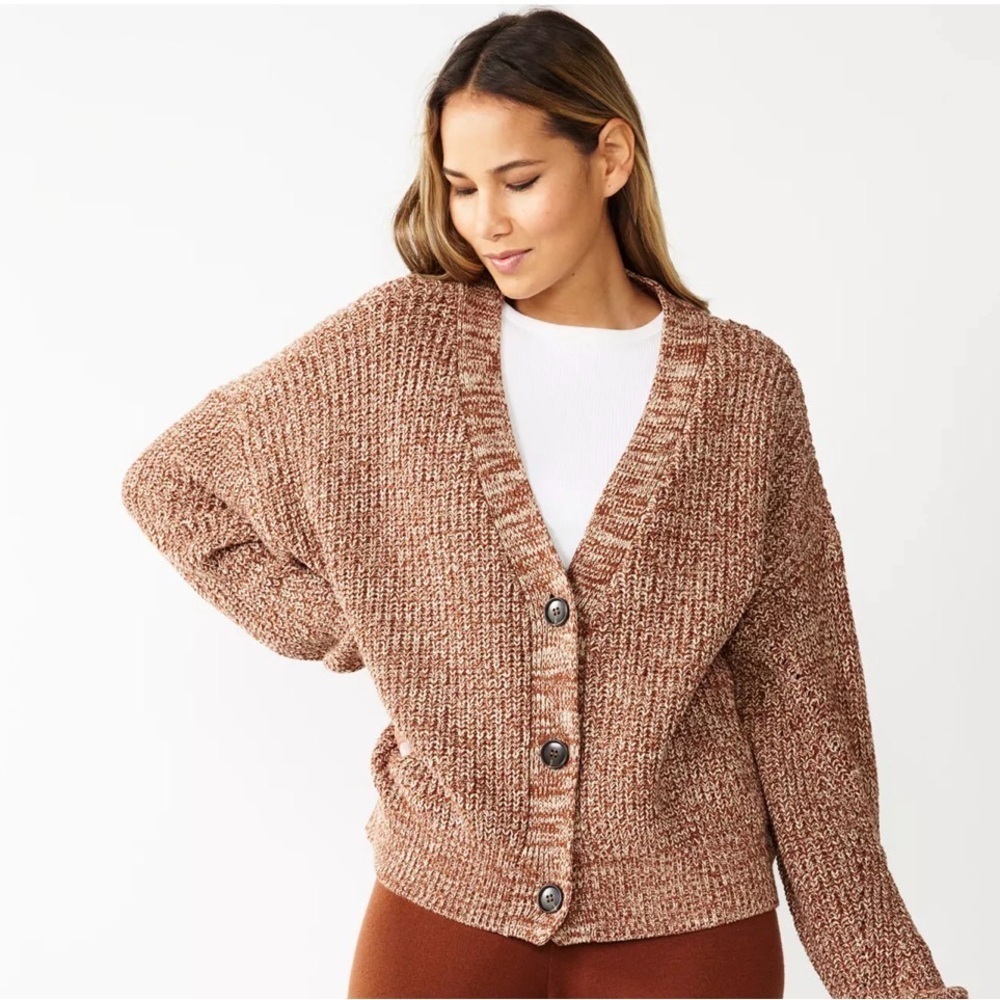 Nine West Tan Knit Cardigan - Picture 1 of 4